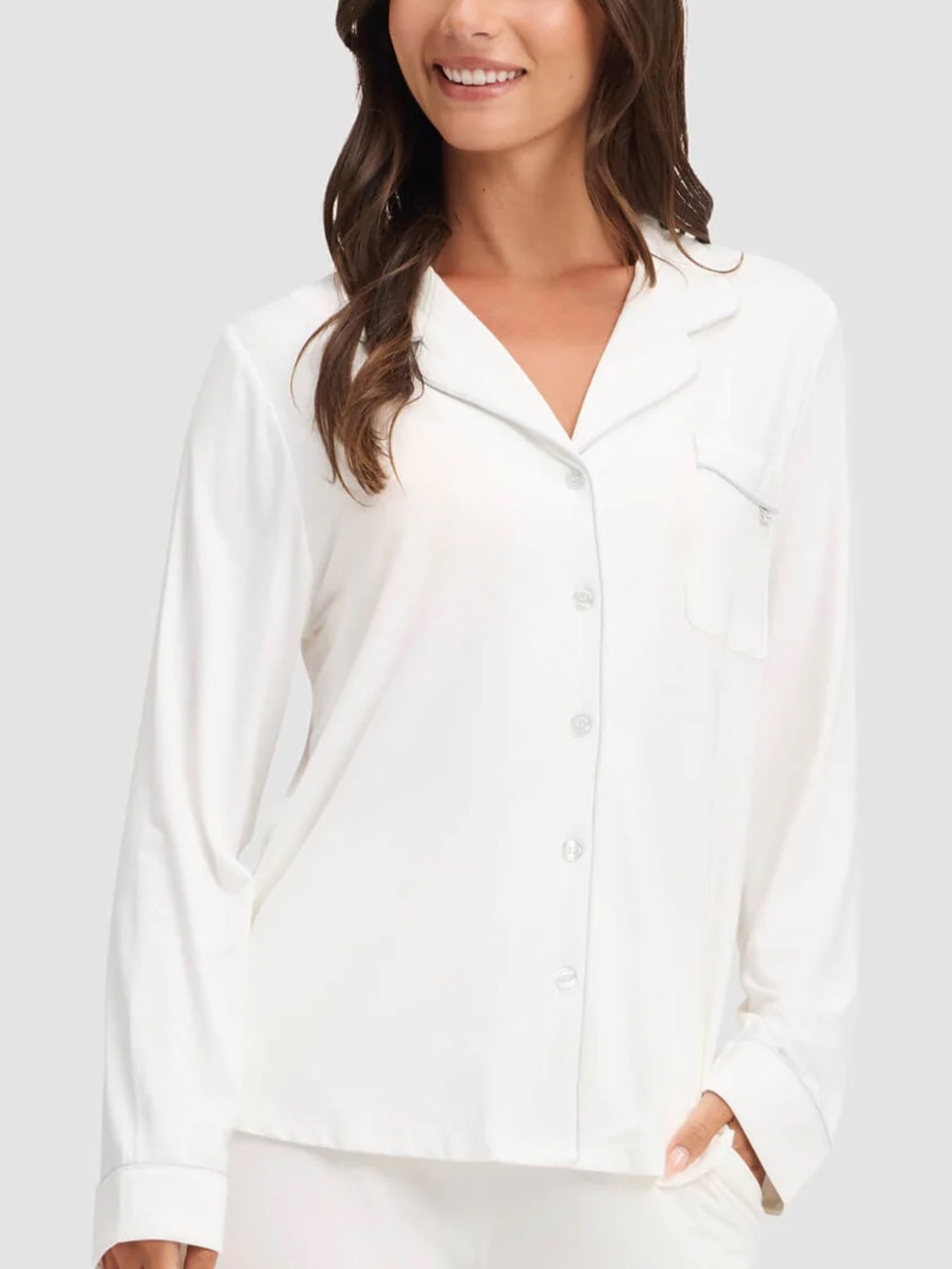 NWT Cozy Earth Women’s Bamboo Stretch Knit Long Sleeve Pajama Top Size XXL Tall